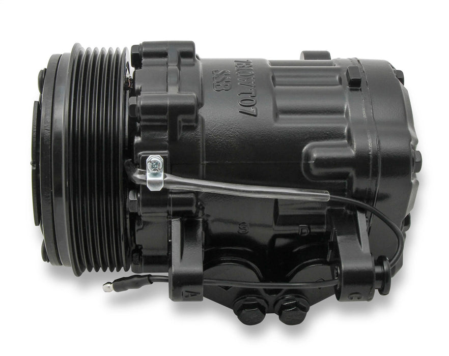Holley 199-104 A/C Compressor; SD7 Sanden; Uses R-134A; Black; - Truck Part Superstore