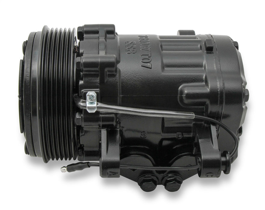 Holley 199-104 A/C Compressor; SD7 Sanden; Uses R-134A; Black; - Truck Part Superstore