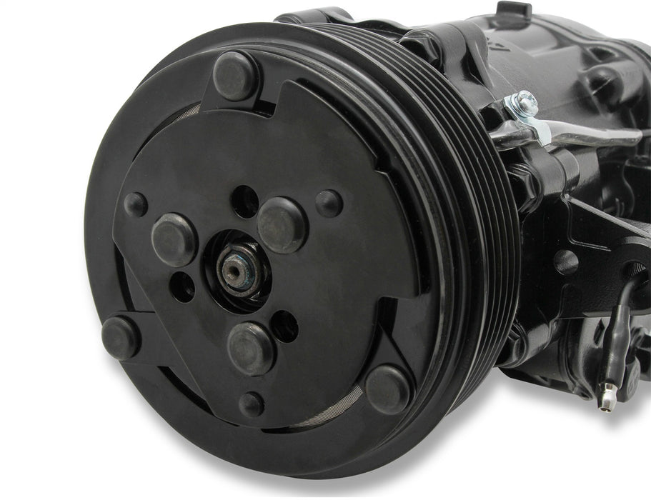 Holley 199-104 A/C Compressor; SD7 Sanden; Uses R-134A; Black; - Truck Part Superstore