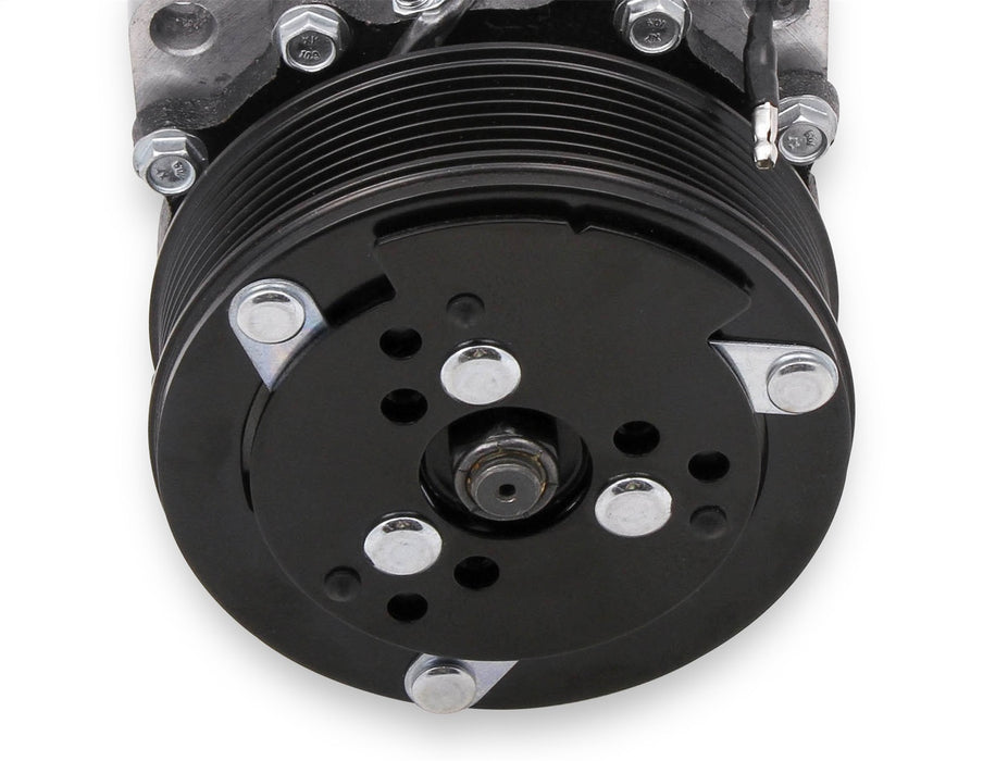 Holley 199-105 A/C Compressor; SD508 Sanden; Uses R134A; Polished; - Truck Part Superstore