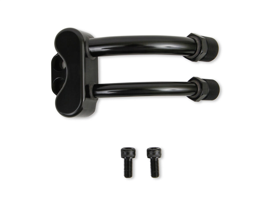 Holley 199-201BK Line Adapter Manifold; For SD7 Air Conditioning Compressor; Black; - Truck Part Superstore