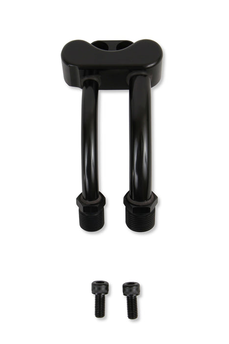 Holley 199-201BK Line Adapter Manifold; For SD7 Air Conditioning Compressor; Black; - Truck Part Superstore