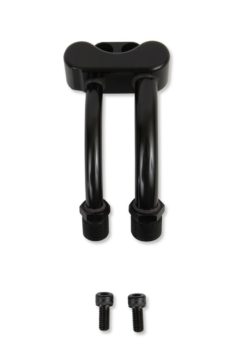 Holley 199-201BK Line Adapter Manifold; For SD7 Air Conditioning Compressor; Black; - Truck Part Superstore