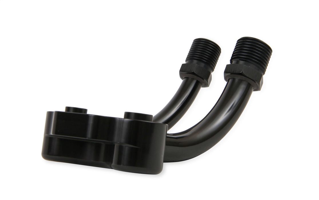 Holley 199-201BK Line Adapter Manifold; For SD7 Air Conditioning Compressor; Black; - Truck Part Superstore