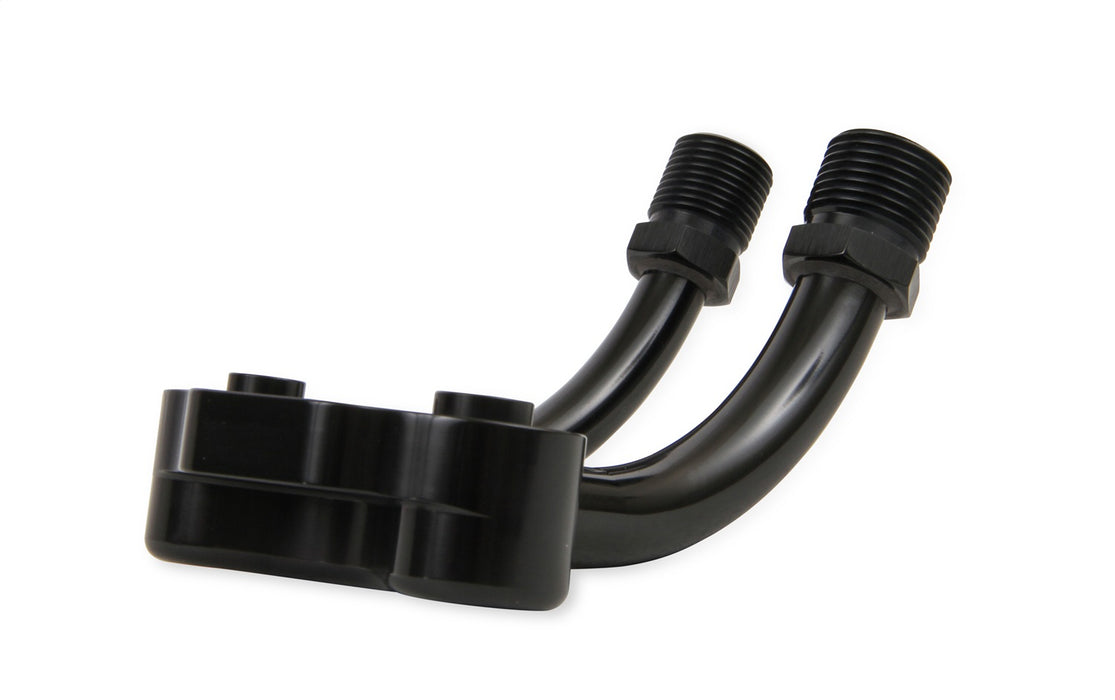 Holley 199-201BK Line Adapter Manifold; For SD7 Air Conditioning Compressor; Black; - Truck Part Superstore
