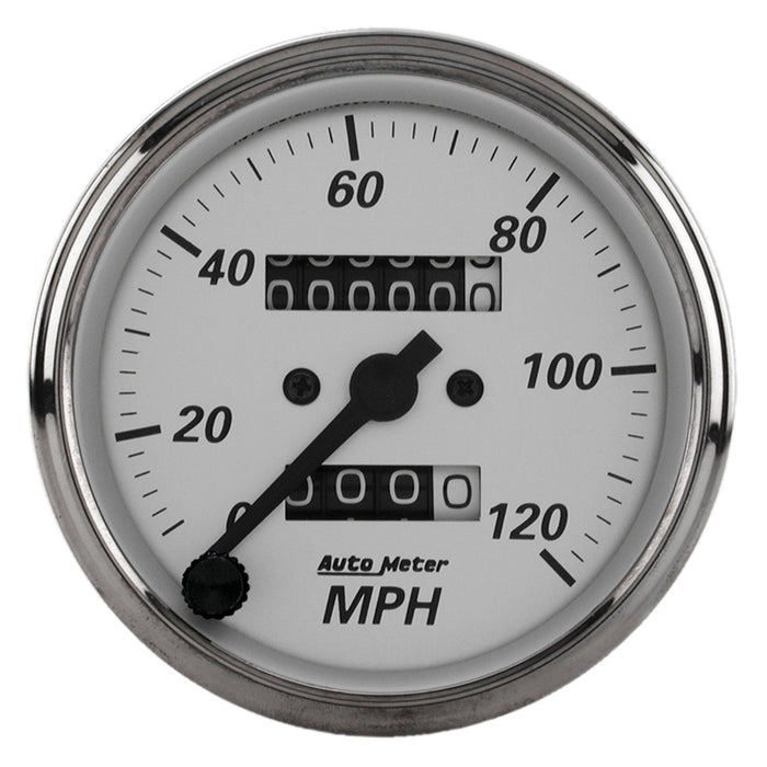 AutoMeter 1993 GAUGE; SPEEDOMETER; 3 1/8in.; 120MPH; MECHANICAL; AMERICAN PLATINUM - Truck Part Superstore