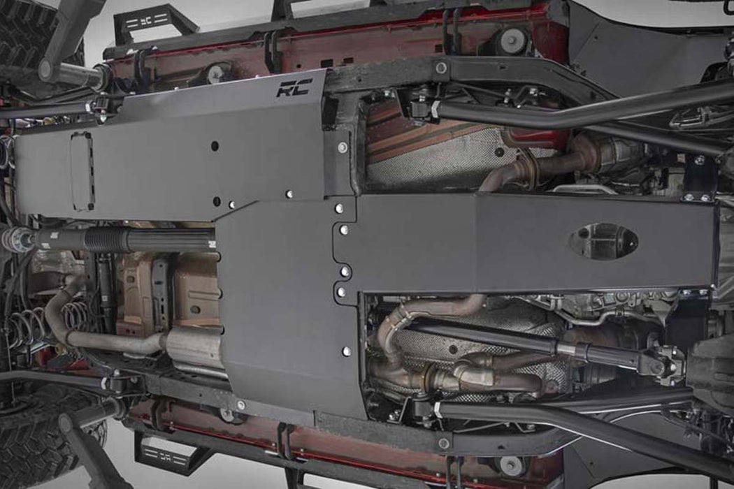Rough Country 10616 Jeep Engine + Transfer Case Skid Plate System 18-19 JL Unlimited 3.6L Rough Country - Truck Part Superstore