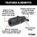 CURT 57005 LED Electrical Adapter (7-Way RV Blade Vehicle to 6-Way Round Trailer) - Truck Part Superstore