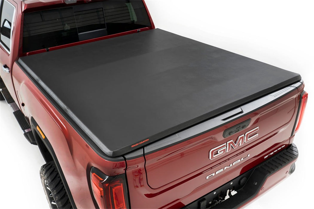 Rough Country RC46120690 Soft Tri-Fold Bed Cover 20 Silverado/Sierra 2500HD/3500HD 6 Foot 9 Inch Bed Rough Country - Truck Part Superstore