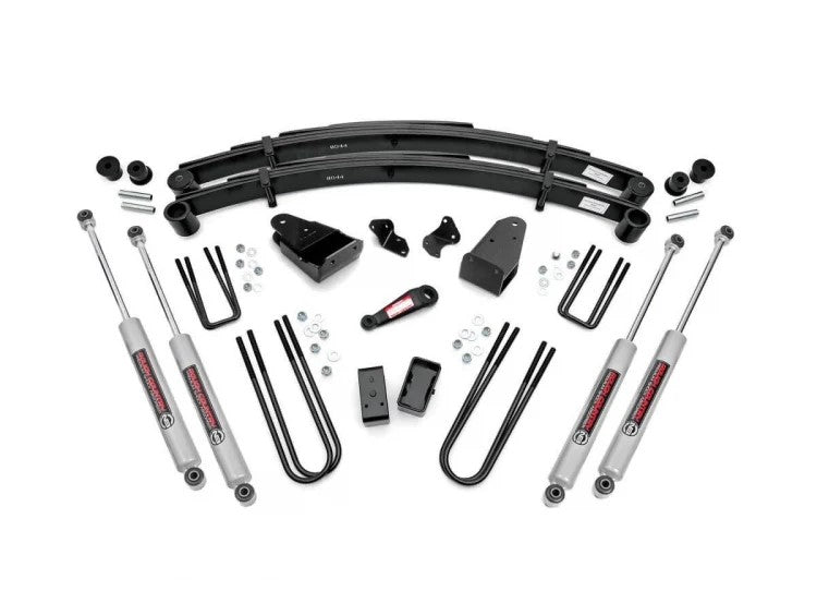 Rough Country 490-87UP30 4 Inch Suspension Lift Kit 87-97 4WD Ford F-250 Rough Country - Truck Part Superstore