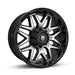 AMERICAN TRUXX AT151-2936M-12 AT151 GRIND BLACK MILLED/CHROME INSERTS 20X9 6-135 -12mm 87.1mm - Truck Part Superstore