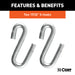CURT 80301 48in. Safety Chain with 2 S-Hooks (7;000 lbs; Clear Zinc) - Truck Part Superstore