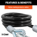 CURT 80176 44in. Safety Cables with 2 Snap Hooks (7;500 lbs; Vinyl-Coated; 2-Pack) - Truck Part Superstore