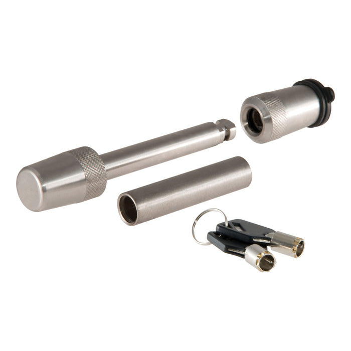 CURT 23580 1/2in. Hitch Lock with 5/8in. Adapter (1-1/4in. or 2in. Receiver; Barbell; Stain - Truck Part Superstore
