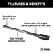 CURT 18016 22-1/2in. to 31in. Adjustable Bike Adapter Beam for Angled Frames - Truck Part Superstore