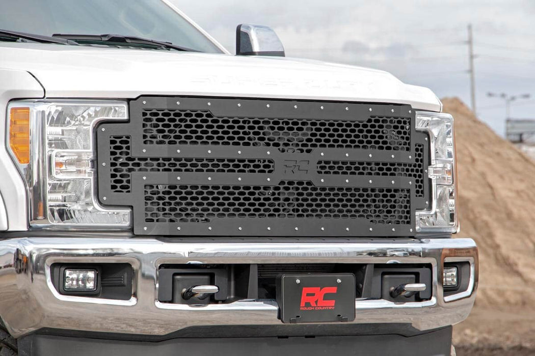 Rough Country 70213 Ford Mesh Grille 17-19 Super Duty Rough Country - Truck Part Superstore
