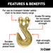 CURT 81503 5/16in. Clevis Grab Hook (4;700 lbs; 7/16in. Pin) - Truck Part Superstore