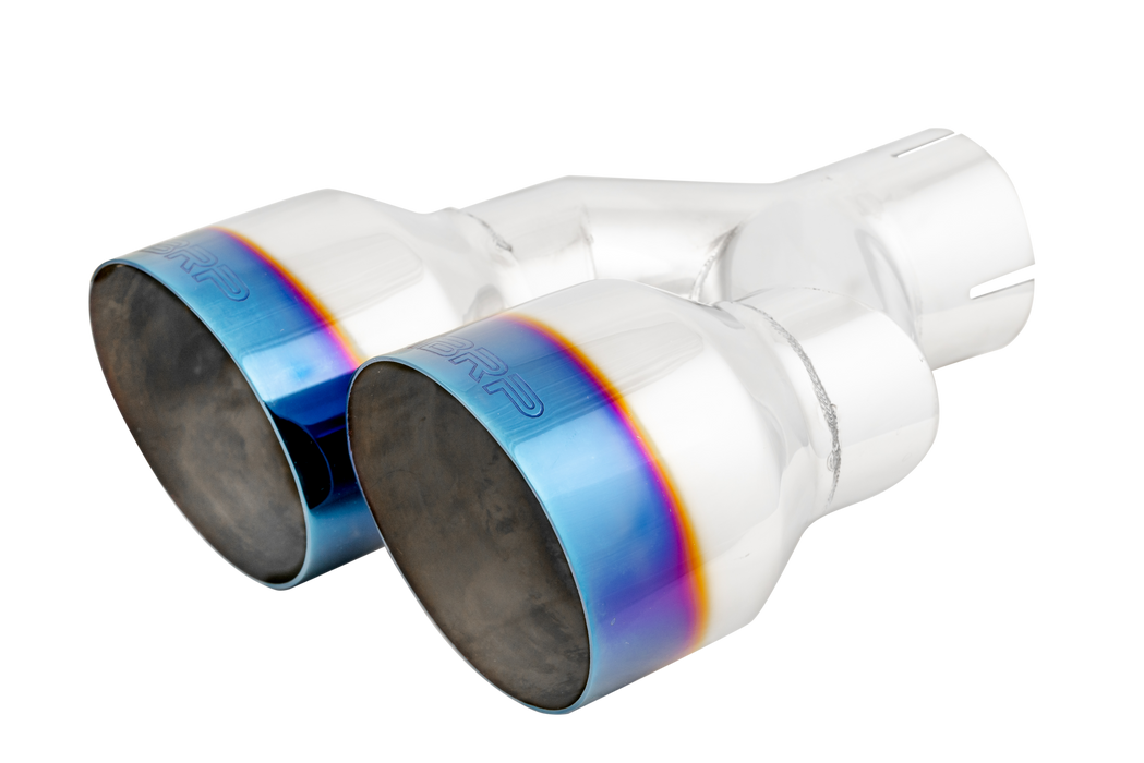 MBRP Exhaust T5177BE 2.5" Inlet Exhaust Tip. T304 Stainless Steel, Burnt End. - Truck Part Superstore