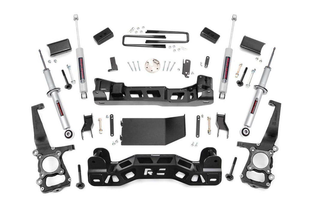 Rough Country 57431 4 Inch Suspension Lift Kit Lifted N3 Struts 14 F-150 4WD Rough Country - Truck Part Superstore