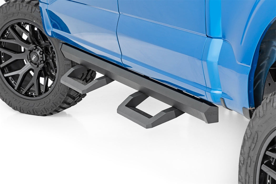 Rough Country 52001 SR2 Adjustable Aluminum Steps Crew Cab 15-22 Ford F-150/17-22 Super Duty Rough Country - Truck Part Superstore