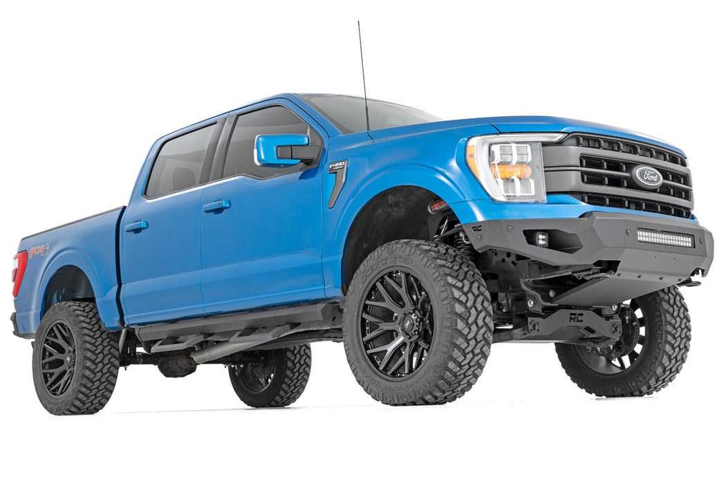 Rough Country 52001 SR2 Adjustable Aluminum Steps Crew Cab 15-22 Ford F-150/17-22 Super Duty Rough Country - Truck Part Superstore