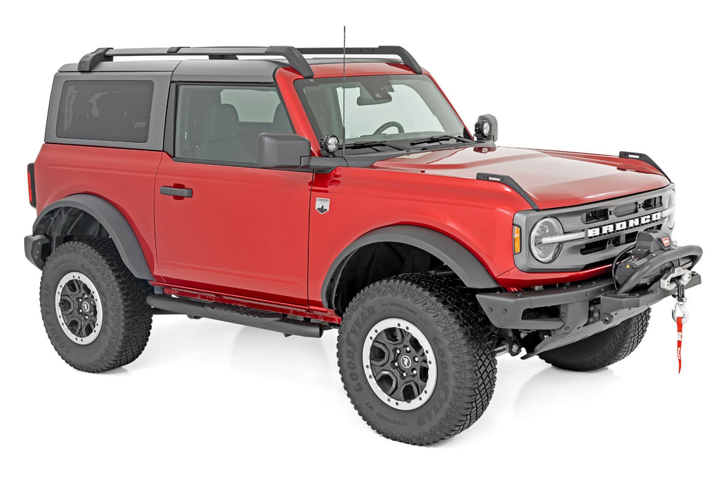 Rough Country 21012 Oval Nerf Steps 2-Door Black Ford Bronco (2 Door) 4WD (21-23) Rough Country - Truck Part Superstore