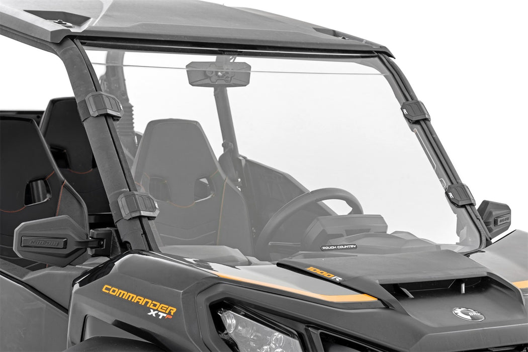 Rough Country 98102230 Full Windshield Scratch Resistant Can-Am Commander XT (21-22) Rough Country - Truck Part Superstore