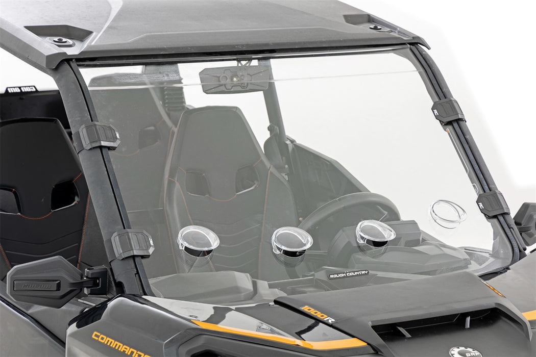 Rough Country 98202230 Vented Full Windshield Scratch Resistant Can-Am Commander XT (21-22) Rough Country - Truck Part Superstore