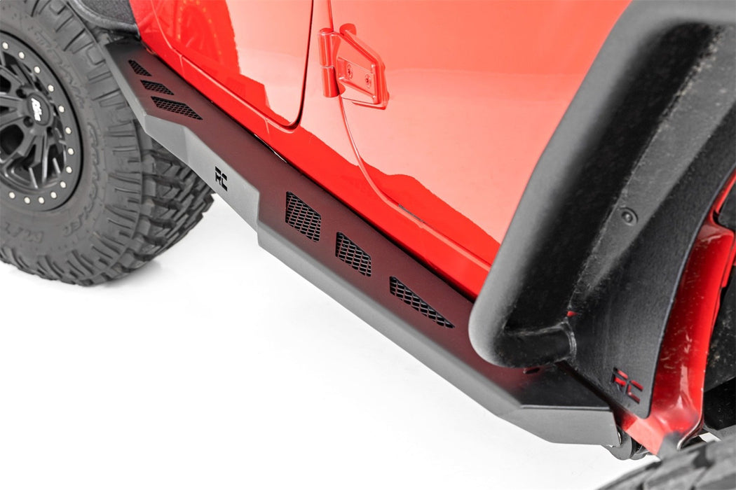 Rough Country 90800 Rock Sliders Heavy Duty 4-Door 07-18 Jeep Wrangler JK 4WD Rough Country - Truck Part Superstore