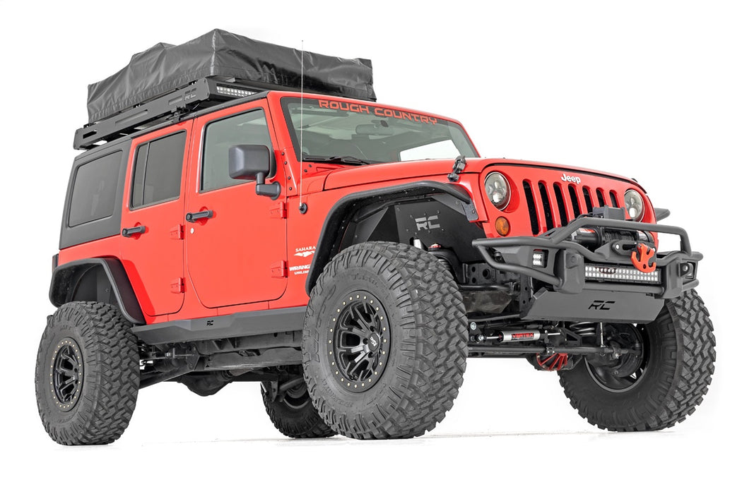 Rough Country 90800 Rock Sliders Heavy Duty 4-Door 07-18 Jeep Wrangler JK 4WD Rough Country - Truck Part Superstore