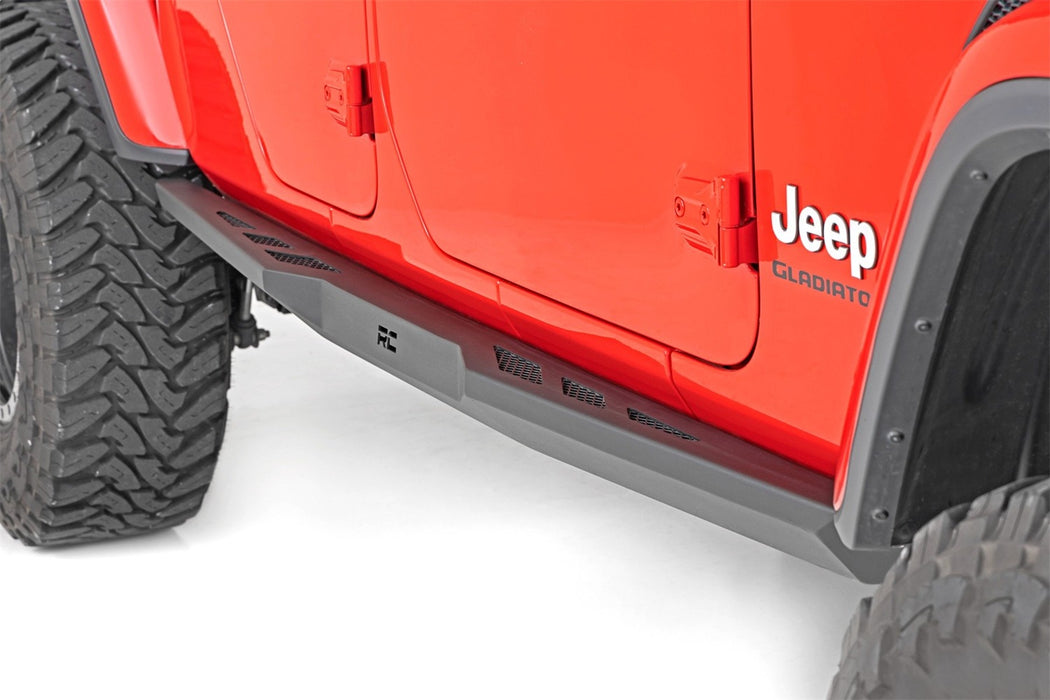 Rough Country 90802 Rock Sliders Heavy Duty l 20-22 Jeep Gladiator JT 4WD Rough Country - Truck Part Superstore