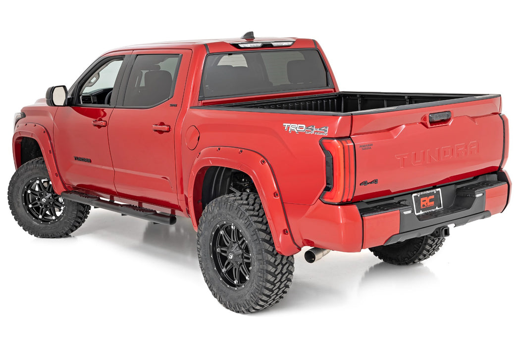 Rough Country 21014 Oval Nerf Steps Crew Cab Black Toyota Tundra 2WD/4WD (22-23) Rough Country - Truck Part Superstore