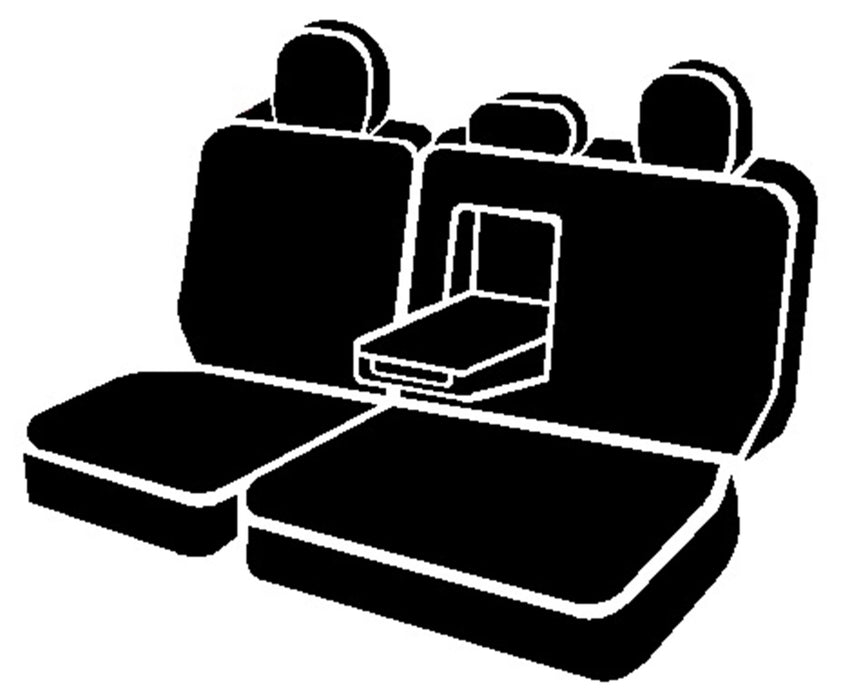 FIA SL62-39 BLK/BLK LeatherLite™ Custom Seat Cover; Leatherette; Solid Black; 60/40; - Truck Part Superstore