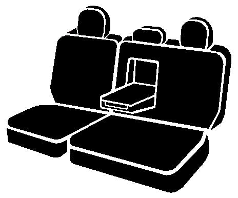 FIA SL62-39 BLK/BLK LeatherLite™ Custom Seat Cover; Leatherette; Solid Black; 60/40; - Truck Part Superstore