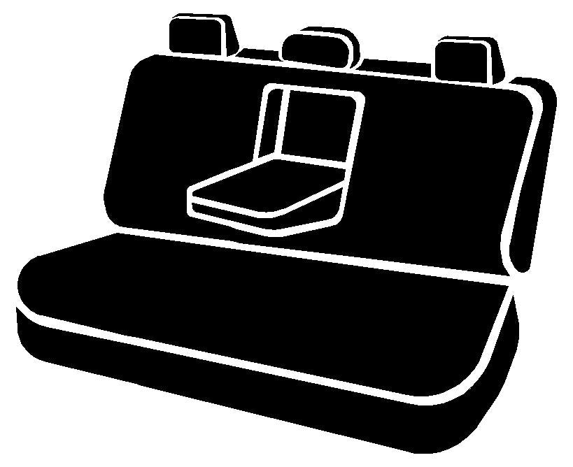 FIA SL62-59 BLK/BLK LeatherLite™ Custom Seat Cover; Bench Seat; Solid Black; - Truck Part Superstore