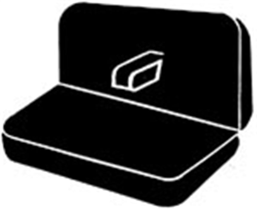 FIA TRS42-7 GRAY Wrangler™ Solid Seat Cover; Saddle Blanket; Gray; Bench Seat; Center Armrest; - Truck Part Superstore