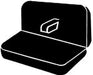 FIA SP82-7 BLACK Seat Protector™ Custom Seat Cover; Rear Bench Seat; w/Armrest; Black; - Truck Part Superstore