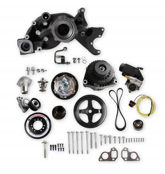 Holley 20-191BK Premium Mid-Mount Complete Race Accessory System - Truck Part Superstore