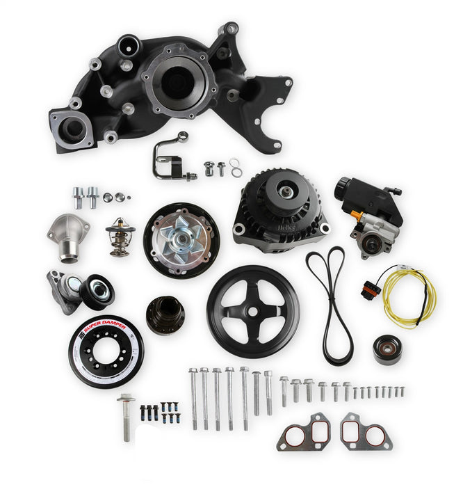 Holley 20-191BK Premium Mid-Mount Complete Race Accessory System - Truck Part Superstore