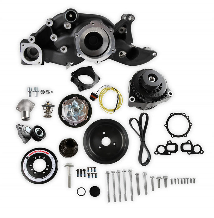 Holley 20-202BK Mid-Mount Accessory Drive System Kit - Truck Part Superstore