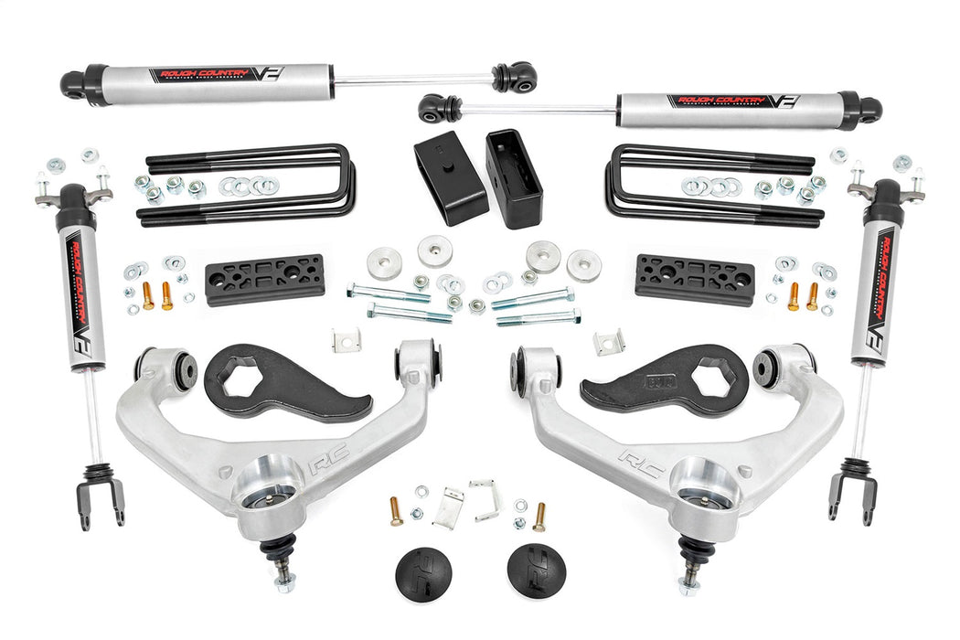 Rough Country 95670 3 Inch Lift Kit with V2 Monotube Shocks 20-22 Chevy/GMC Sierra 3500 HD/Silverado 3500 HD Rough Country - Truck Part Superstore
