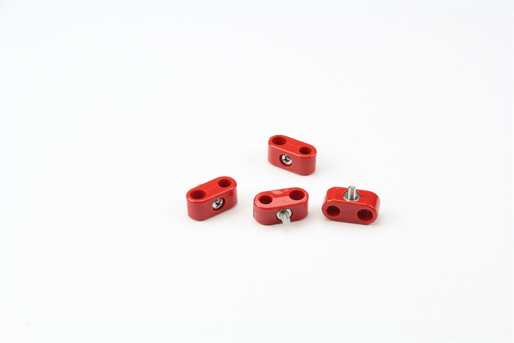 Lokar 20-327-13 Double Place T Clamp; 5/16 in.-3/8 in; 4 Pieces; Red; - Truck Part Superstore