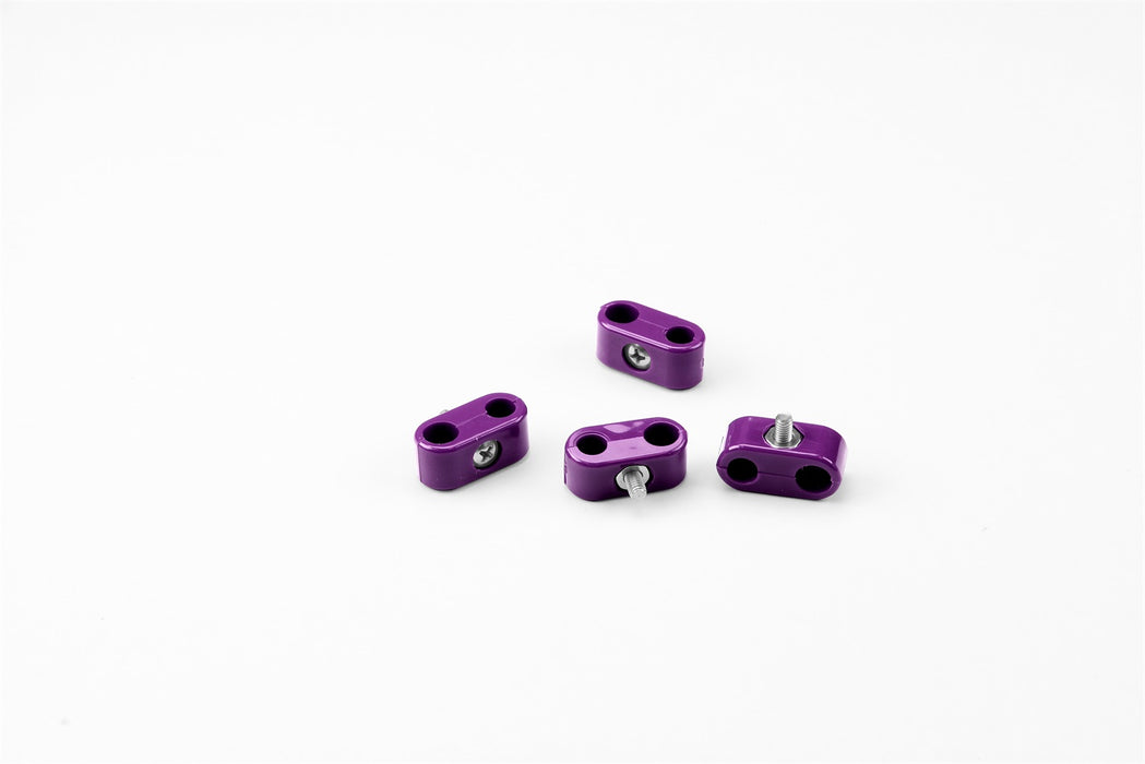 Lokar 20-327-20 Double Place T Clamp; 5/16 in.-3/8 in; 4 Pieces; Purple; - Truck Part Superstore