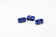 Lokar 20-622-12 Double Place T Clamp; 5/8 in.-5/8 in; 6AN; 3 Pieces; Blue; - Truck Part Superstore