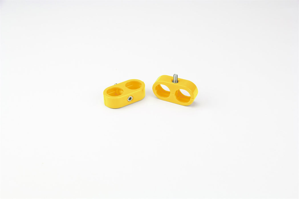 Lokar 20-835-15 Heater/AC T Clamp; 15/16 in.-15/16 in; 5/8 in.-5/8 in. ID; 2 Pieces; Yellow; - Truck Part Superstore