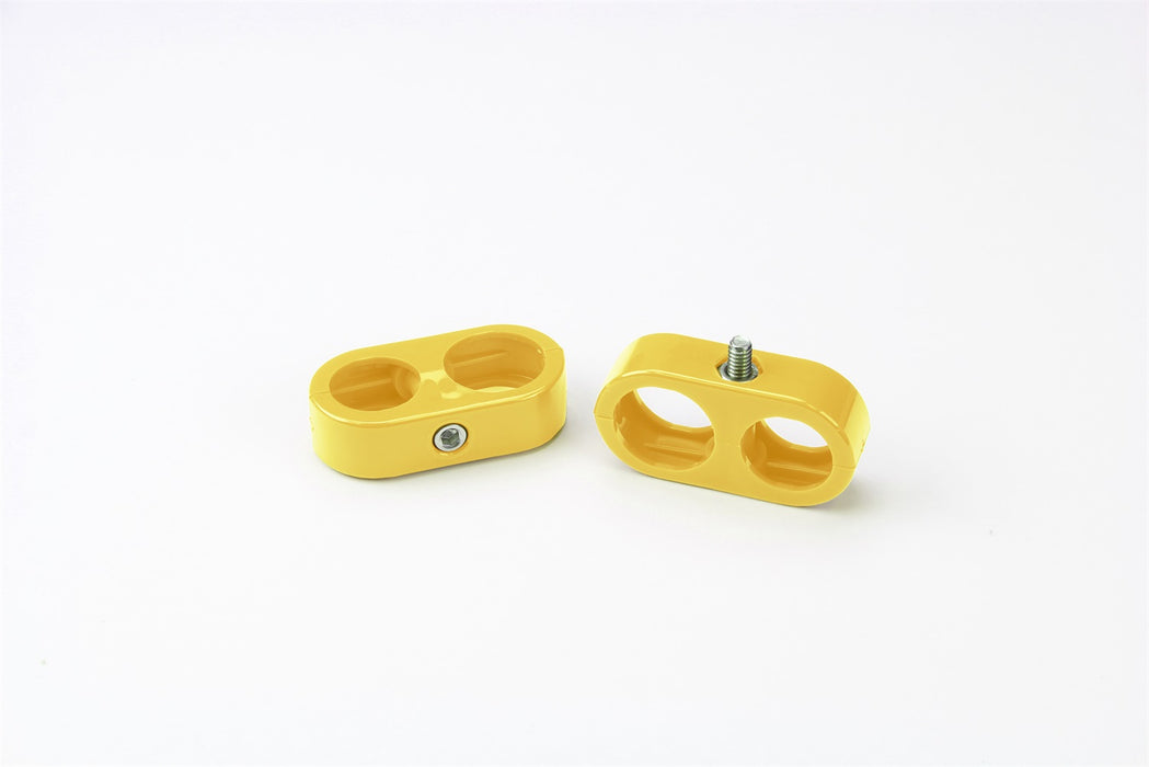Lokar 20-836-15 Heater/AC T Clamp; 15/16 in.-1 1/16 in; 5/8 in.-3/4 in. ID; 2 Pieces; Yellow; - Truck Part Superstore