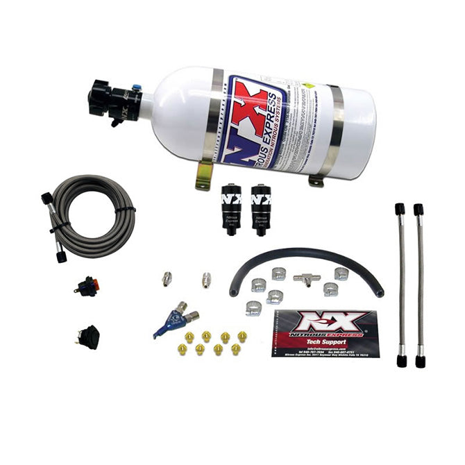 Nitrous Express 20001-10 HITMAN EFI SINGLE NOZZLE PIRANHA SYSTEM (35-50-75HP ) WITH 10LB BOTTLE - Truck Part Superstore