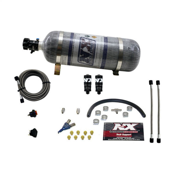 Nitrous Express 20001-12 HITMAN EFI SINGLE NOZZLE PIRANHA SYSTEM (35-50-75HP ) WITH COMPOSITE BOTTLE - Truck Part Superstore