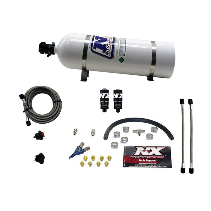 Nitrous Express 20001-15 HITMAN EFI SINGLE NOZZLE PIRANHA SYSTEM (35-50-75HP ) WITH 15LB BOTTLE - Truck Part Superstore