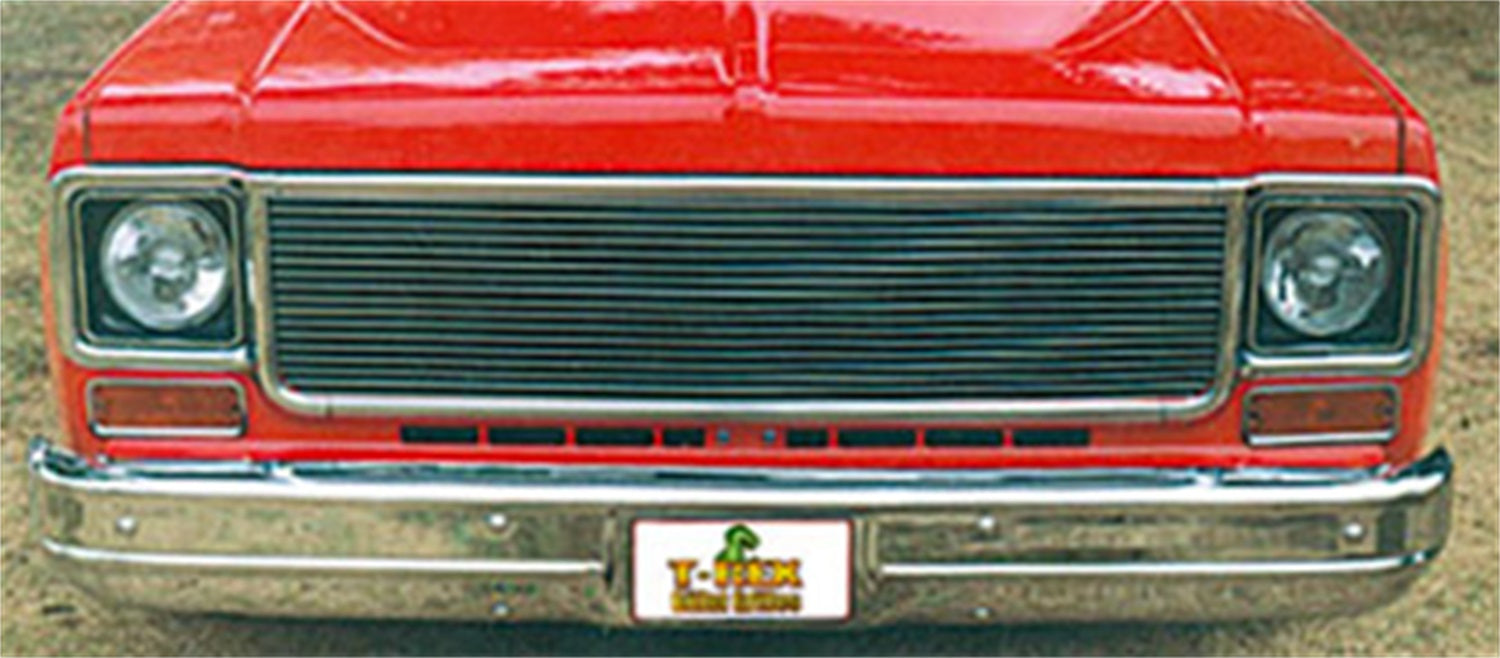 T-Rex Grilles 20005 Billet Series Grille; Horizontal; Aluminum; Polished; 1 Pc; Replacement; - Truck Part Superstore